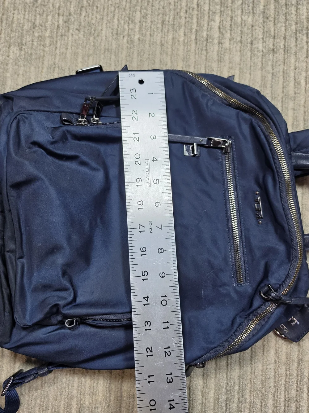 Tumi Navy Blue Nylon Backpack - Voyageur Hartford Multiple Compartments